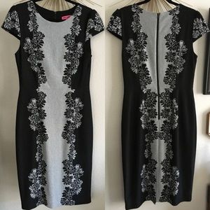 Betsey Johnson floral panel sheath dress 10